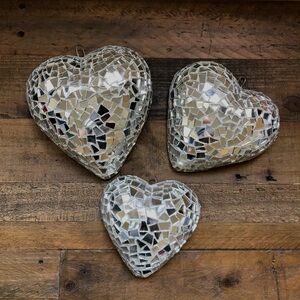 3 Artisanal Mexican Hearts